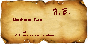 Neuhaus Bea névjegykártya